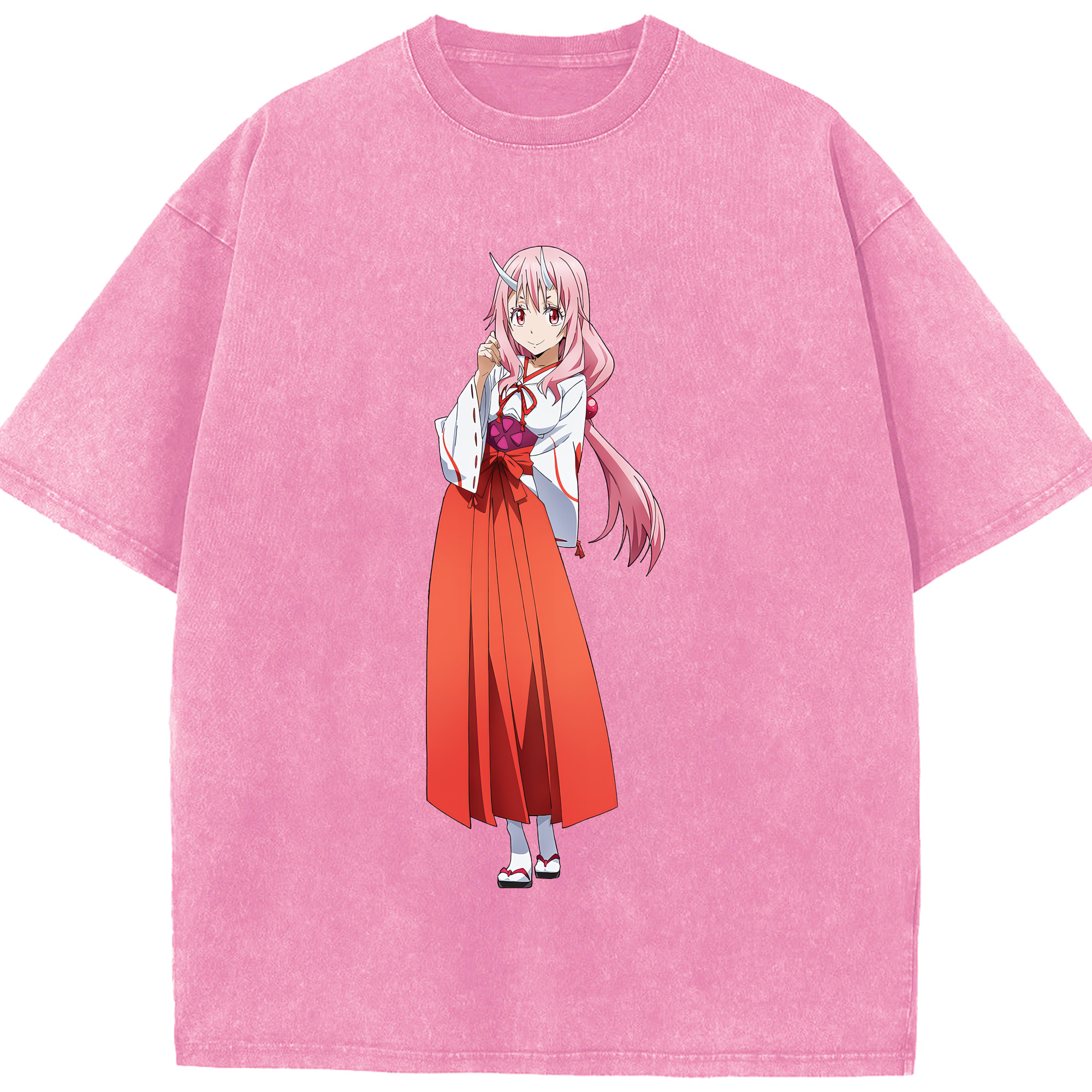 （画像用） 転スラ Regarding Reincarnated to Slime 綿100% ヴィンテージ風 半袖Tシャツ（フロントプリント）